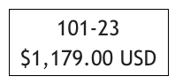 101-23 
$1,179.00 USD